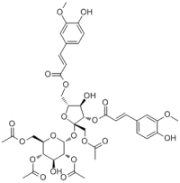 2,4,6,1'-Tetra-O-acetyl-3',6'-di-O-feruloylsucrose