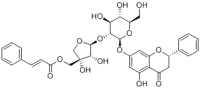 (2S)-Pinocembrin 7-O-[2''-O-(5'''-O-trans-cinnamoyl)-β-D-apiofuranosyl]-β-D-glucoside