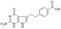 4-[2-(2-Amino-4,7-dihydro-4-oxo-1H-pymol[2,3-d]pyrimodin-5-yl)ethyl]benzoic acid