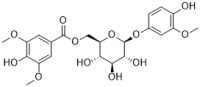 4-Hydroxy-3-methoxyphenol 1-O-(6-O-syringoyl)glucoside