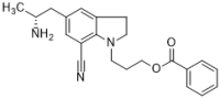 5-(2-Aminopropyl)-7-cyanoindolin-1-yl)propyl benzoate