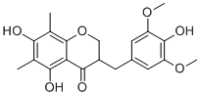5,7-Dihydroxy-3-(4-hydroxy-3,5-dimethoxybenzyl)-6,8-dimethylchroman-4-one