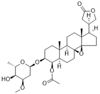 8,14-Epoxy-4-acetoxycardanolide 3-O-α-L-cymaropyranoside