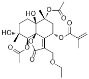 8α-Methacryloyloxy-13-ethoxyvernojalcanolide