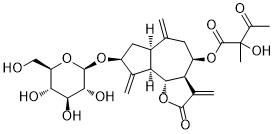 8β-2-hydroxy-2-methyl-3-oxobutyryloxy-glucozaluzanin-c-93395-31-4.png