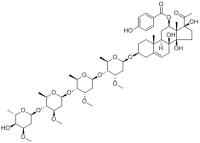 Qingyangshengenin 3-O-α-L-cymaropyranosyl-(1→4)-β-D-oleandropyranosyl-(1→4)-β-D-cymaropyranosyl-(1→4)-β-D-cymaropyranoside