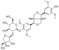 Syringaresinol 4-O-β-D-apiofuranosyl-(1→2)-β-D-glucopyranoside